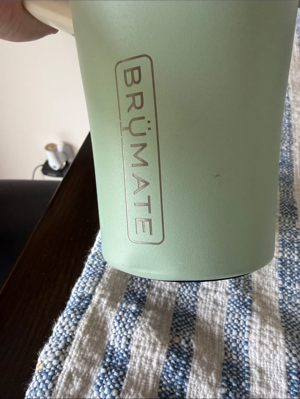 BrüMate Mint & White Ombre Insulated Tumbler with Handle and Straw